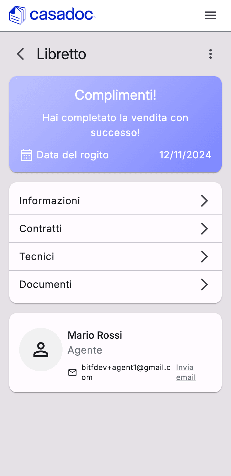 Documentazione completa disponibile in app Casadoc