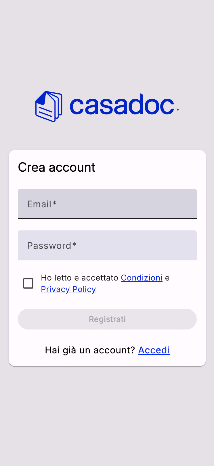 Primo contatto e attivazione pratica Casadoc