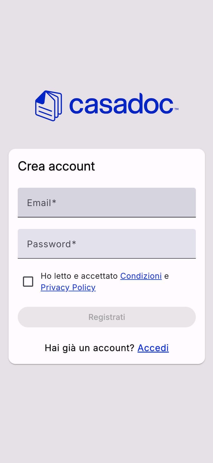 Casadoc Sign Up